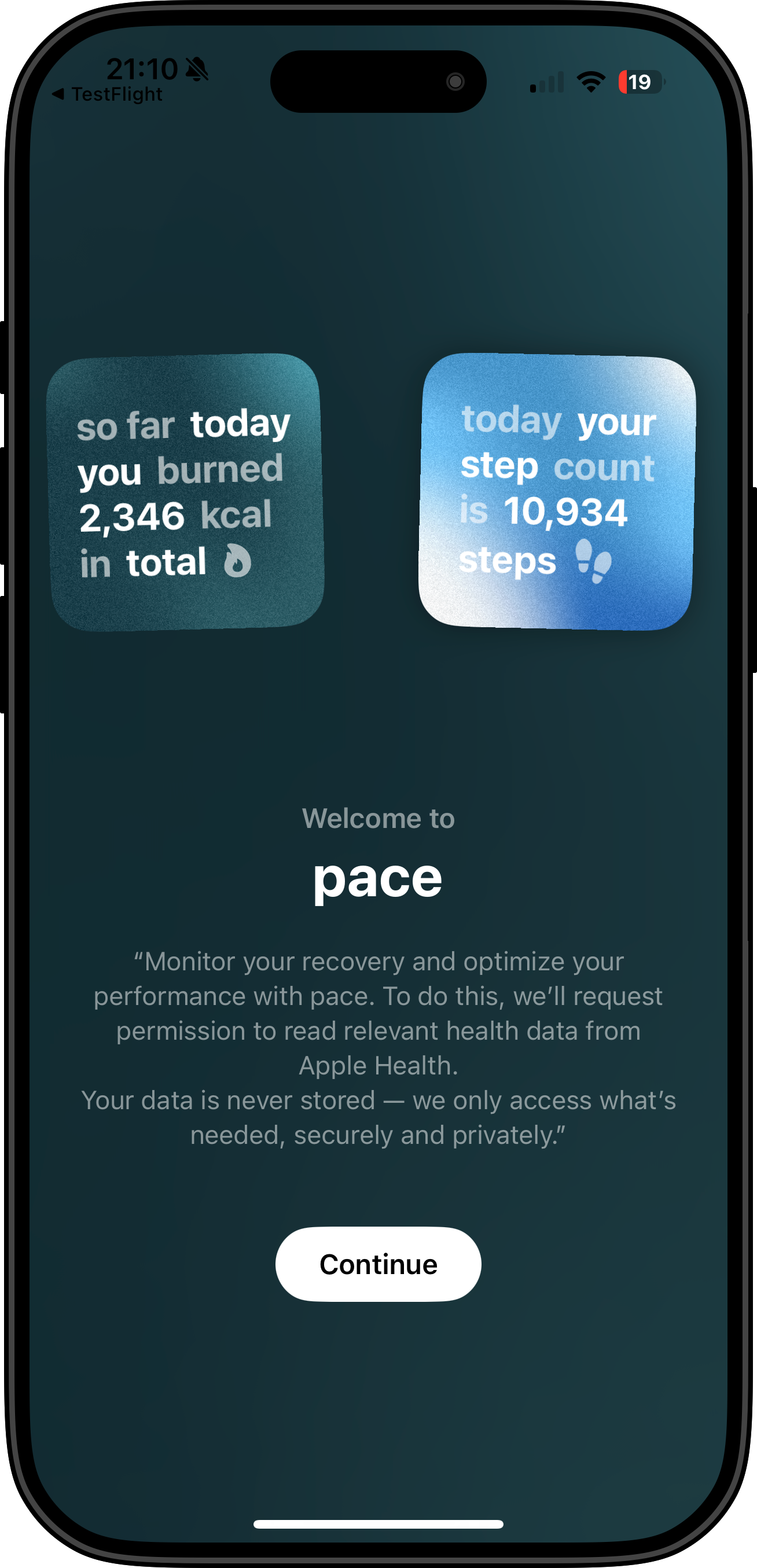 Pace app screenshot